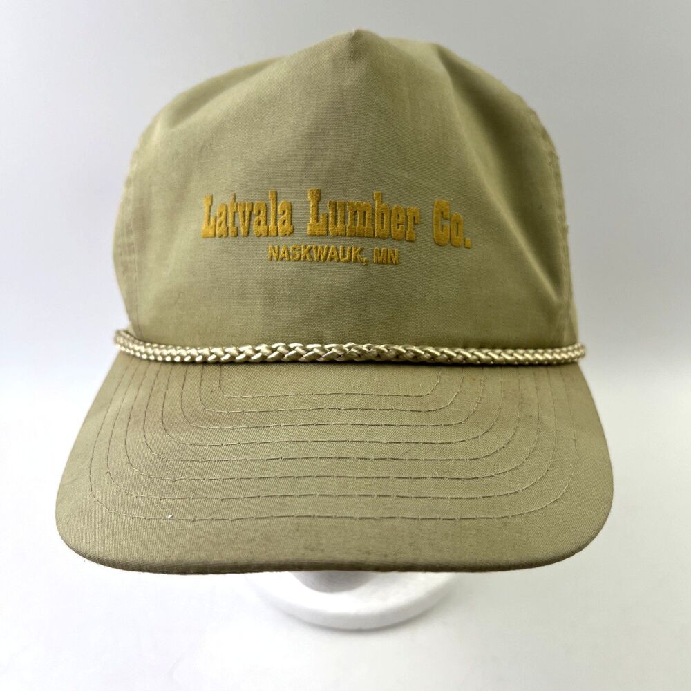 Vintage “Latvala Lumber Co.” Trucker Hat Ball cap Rope SnapBack Rope One Size